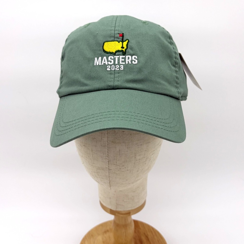 Masters Green Cotton Golf Cap 2023 Official Hat Embroidered Logo NWT